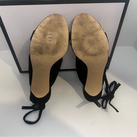 Nine West Sexy Black Suede Ankle tie Heels - Picture 8 of 14